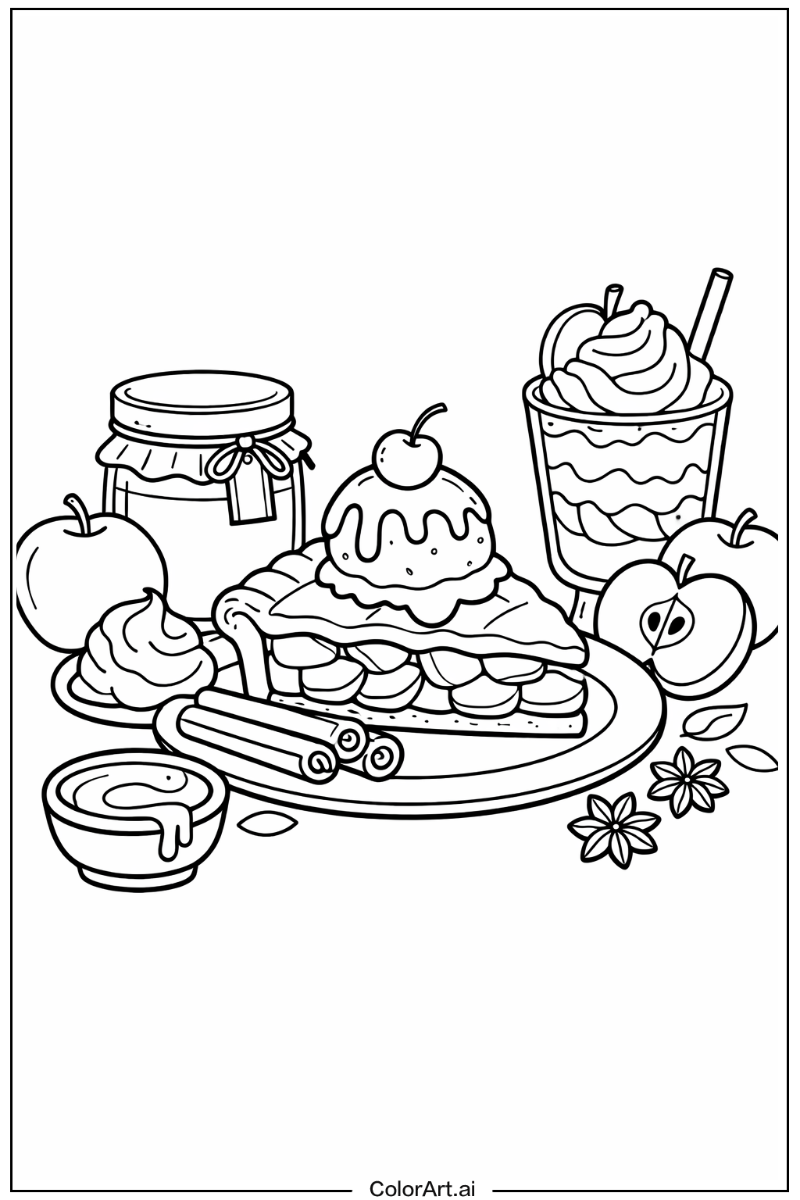 Apple with Apple dessert Theme