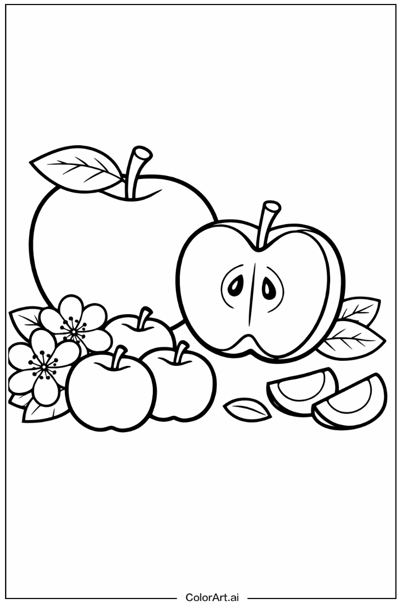 Apple with Apple illustration Theme
