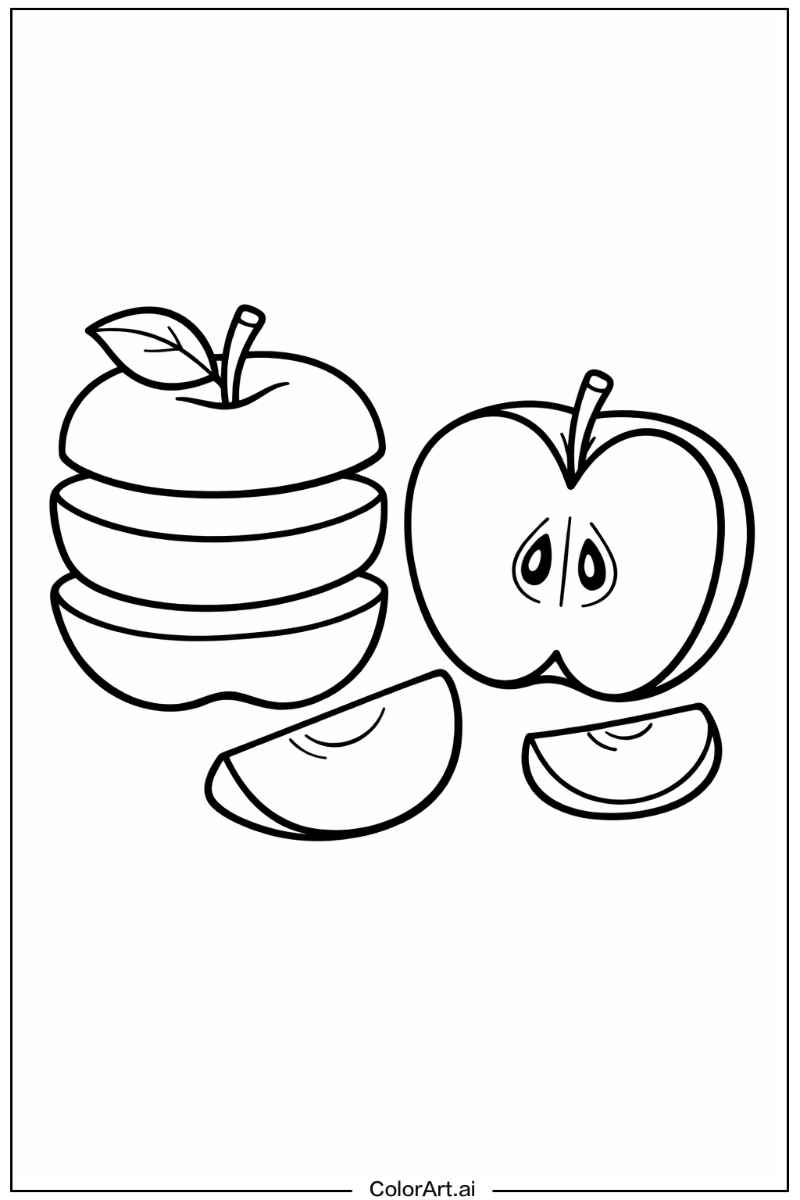 Sliced apple Apple Design