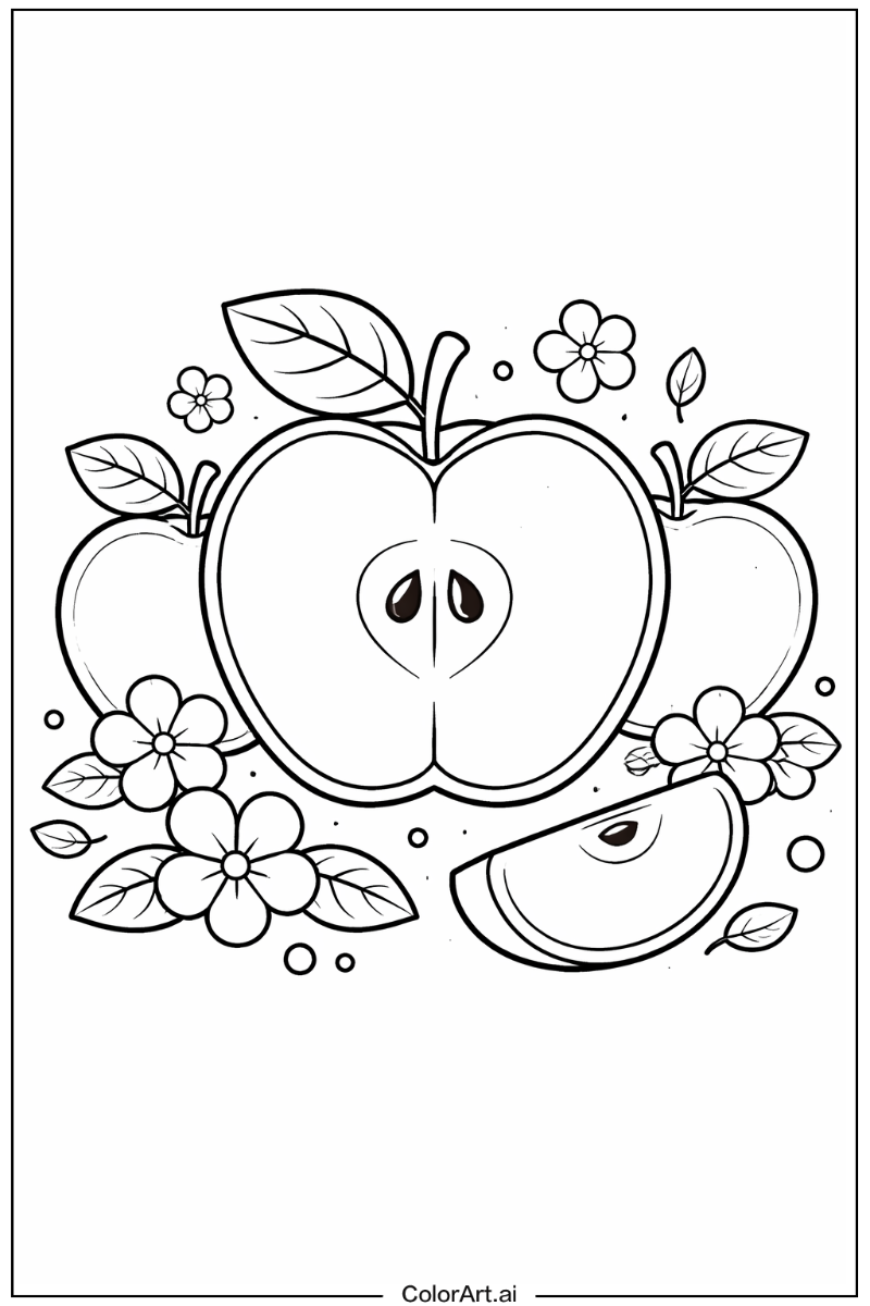 Apple with Apple cross section Theme 2