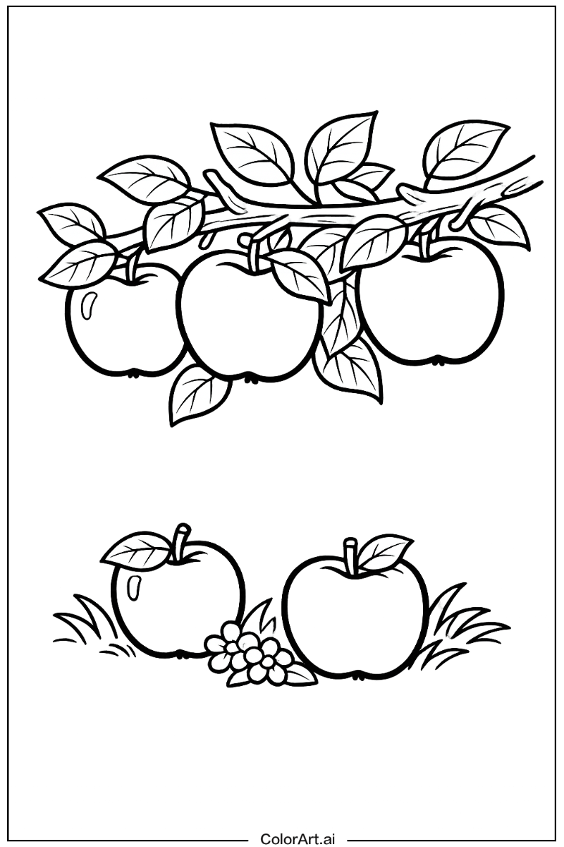 Apple on tree Apple Design 2