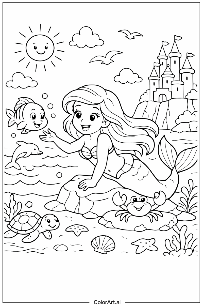 ariel mermaid Playing Outside 3