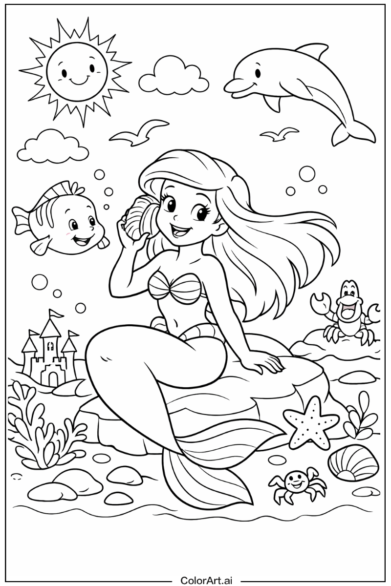ariel mermaid Playing Outside 1