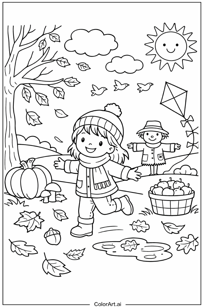 Autumn Playing Outside 2