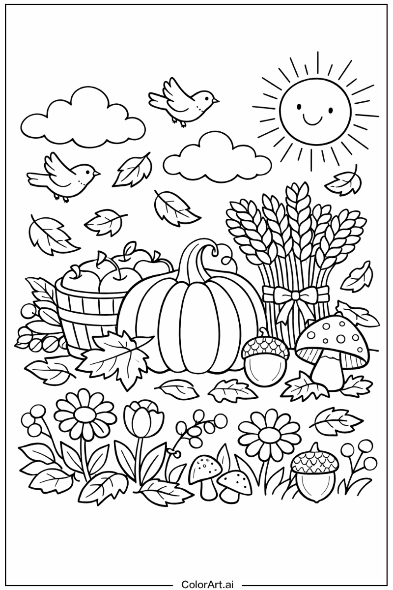 Autumn with Flowers 3