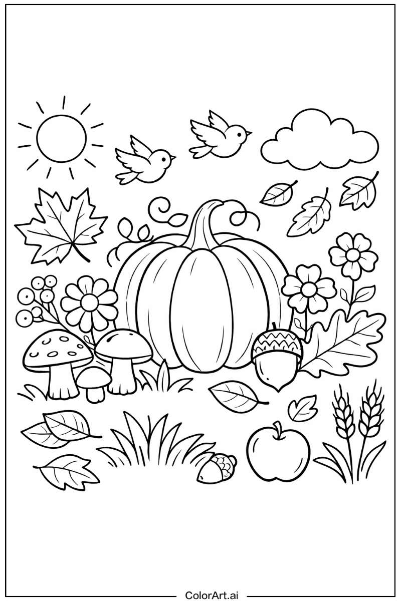 Autumn with Flowers 5