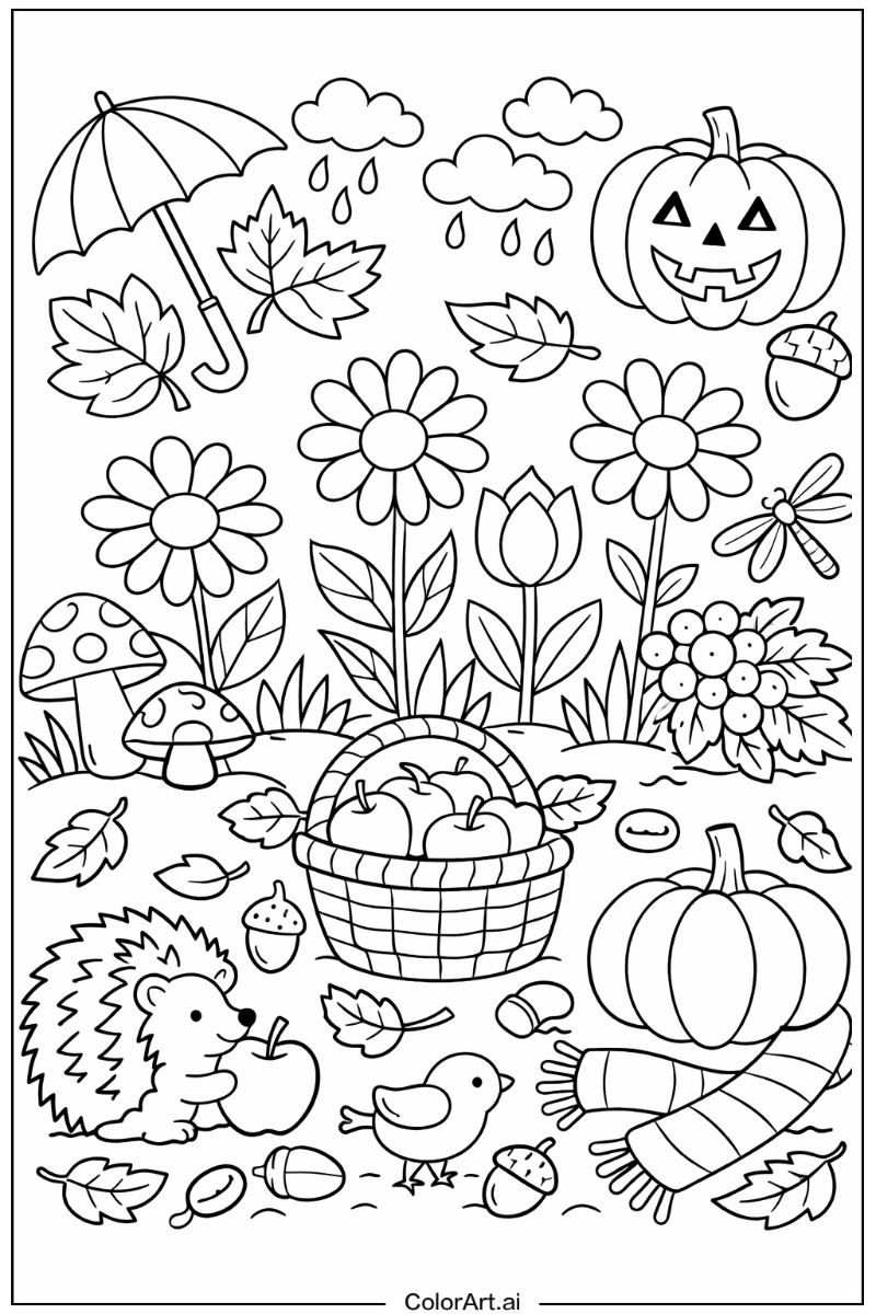 Autumn with Flowers 1