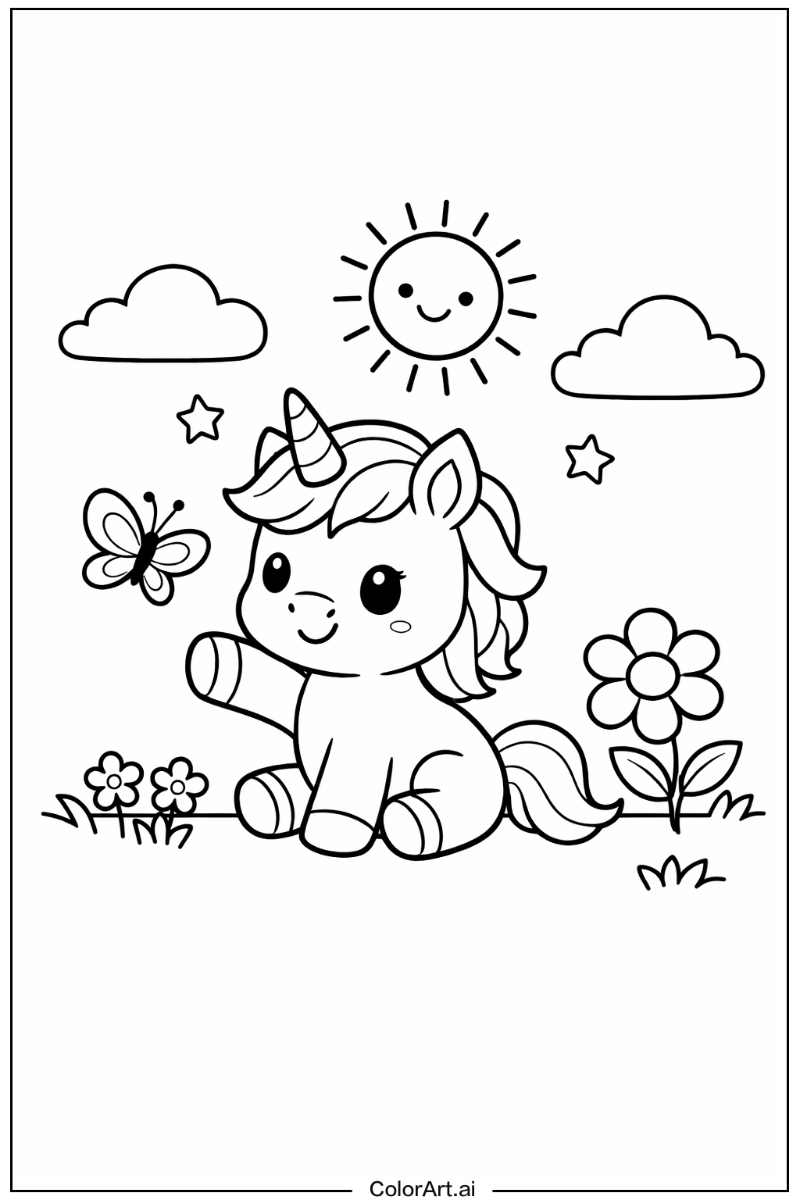 Baby Unicorn Playing Outside 3