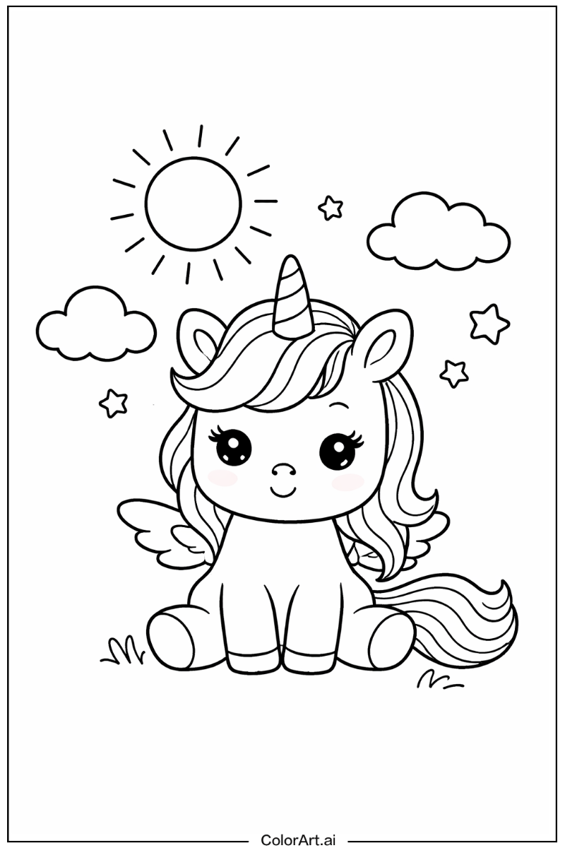 Baby Unicorn Under the Sun 3