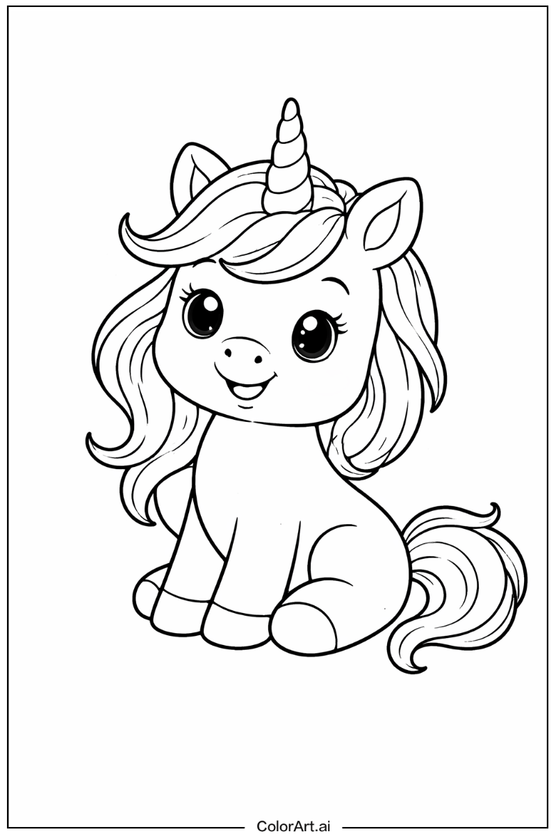 Smiling Baby Unicorn 3
