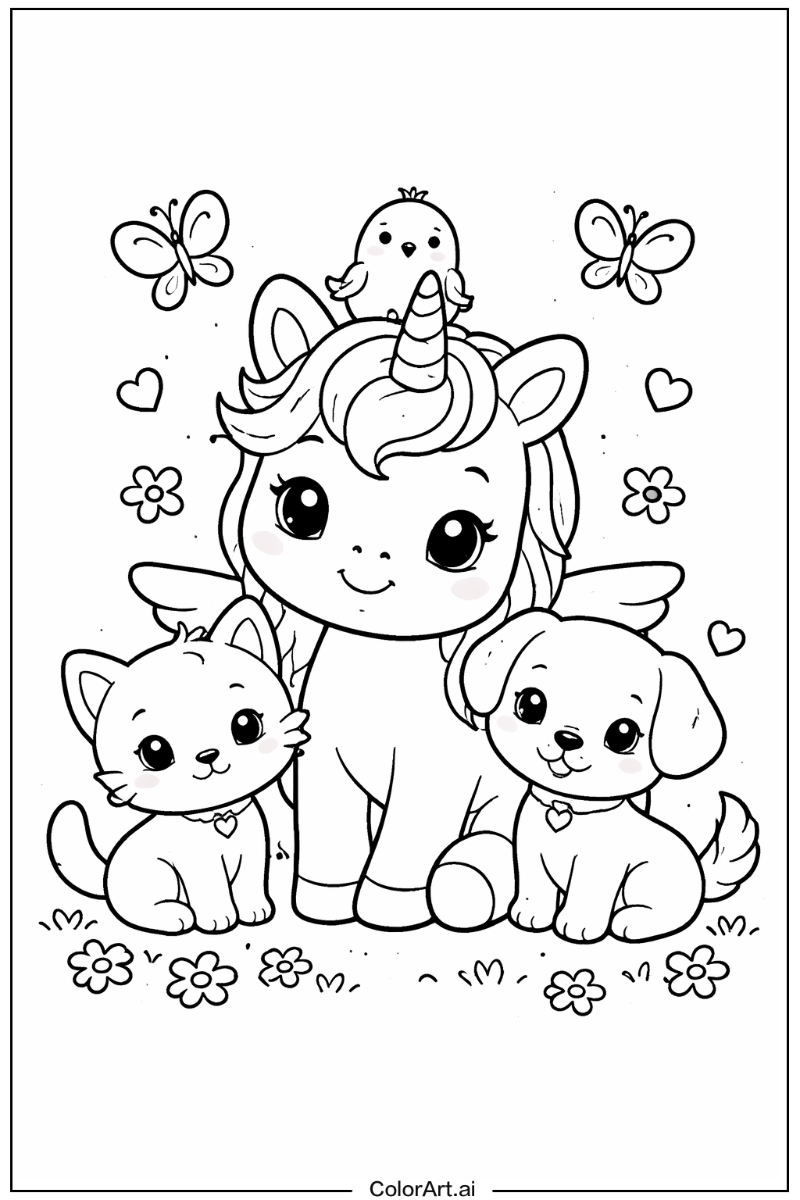 Baby Unicorn with Friends 4