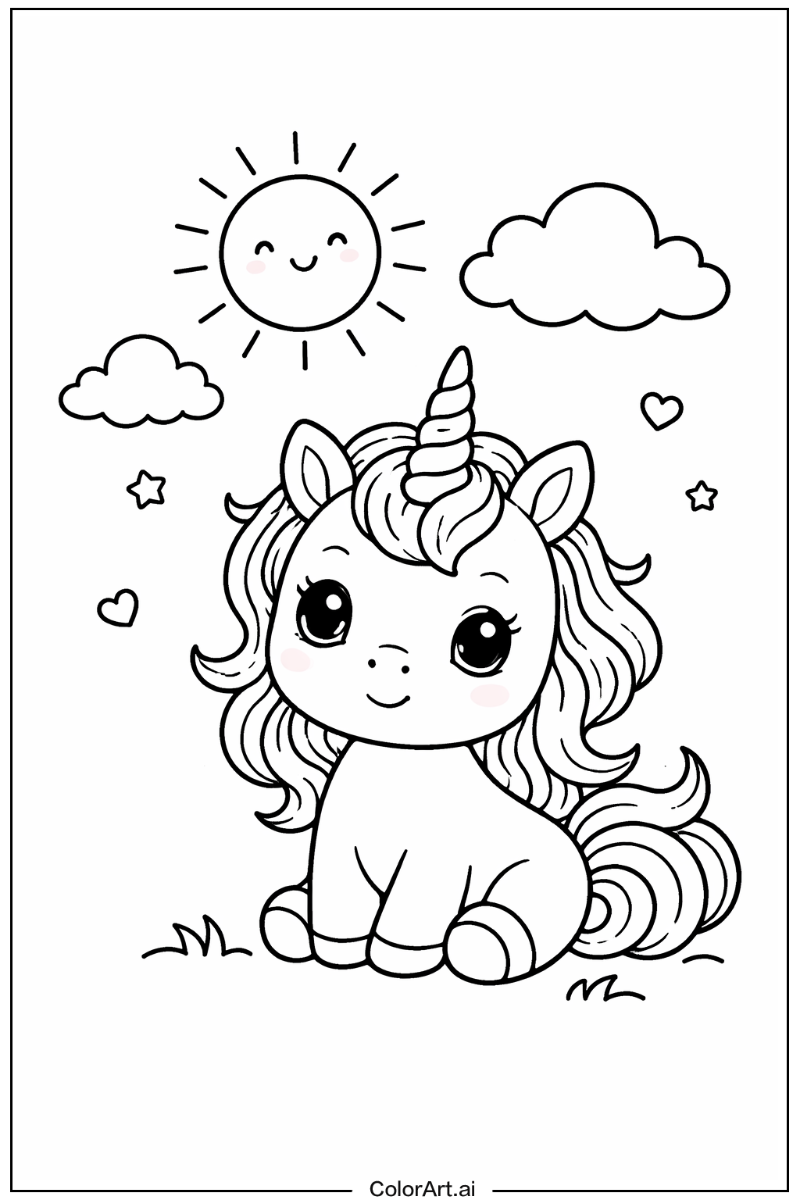 Baby Unicorn Under the Sun 4