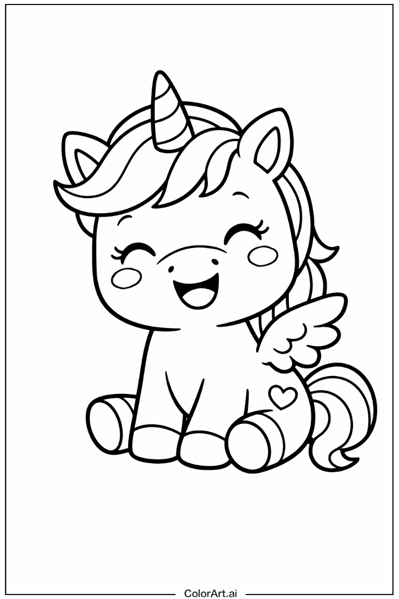 Smiling Baby Unicorn 4