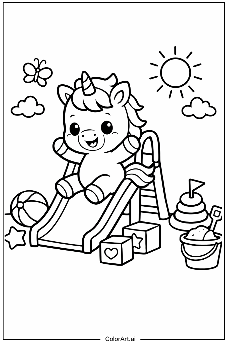 Baby Unicorn Having Fun 4