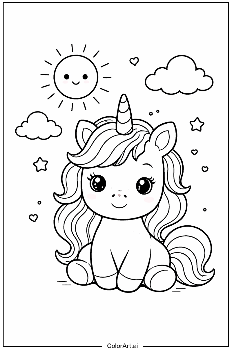 Baby Unicorn Under the Sun 1