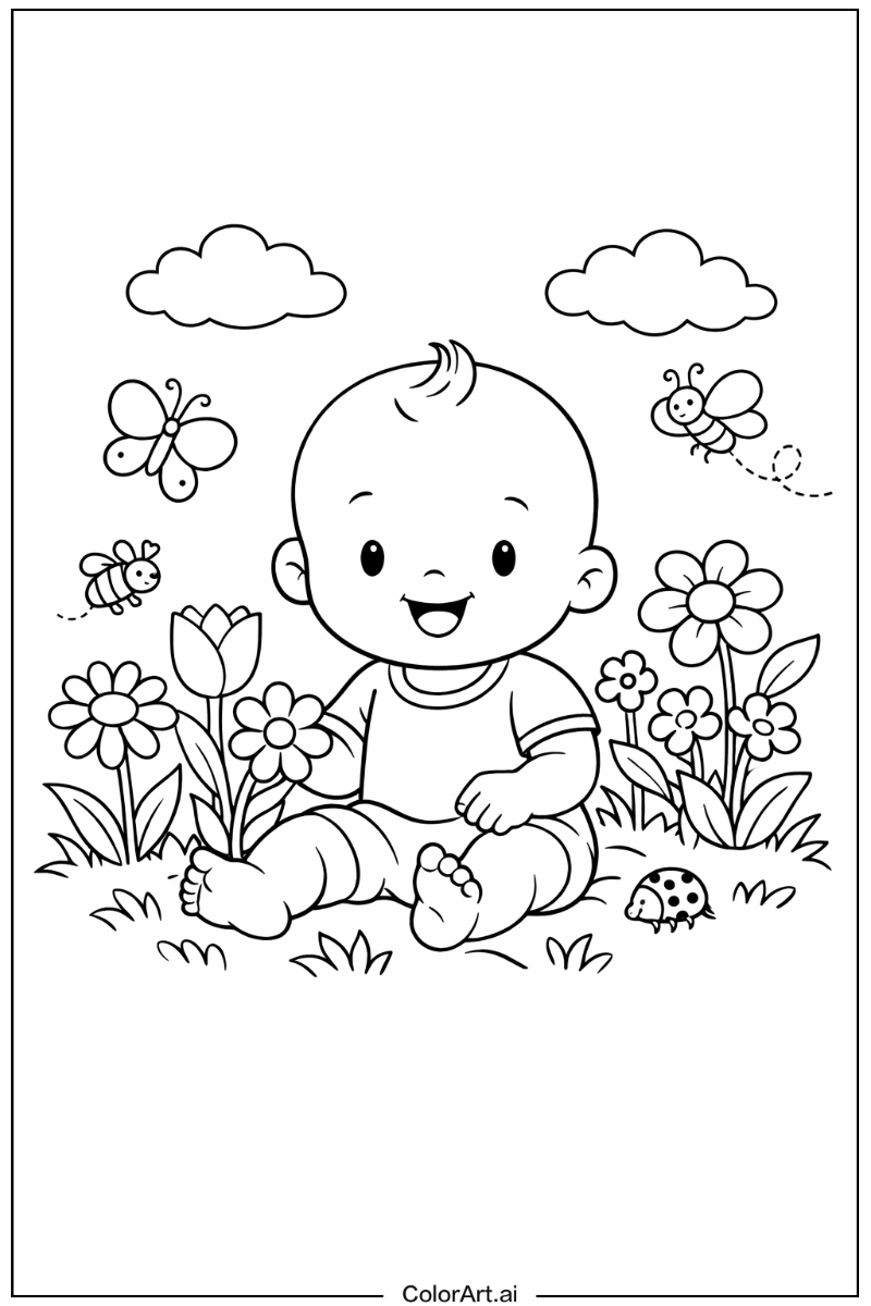 baby in a Garden 2