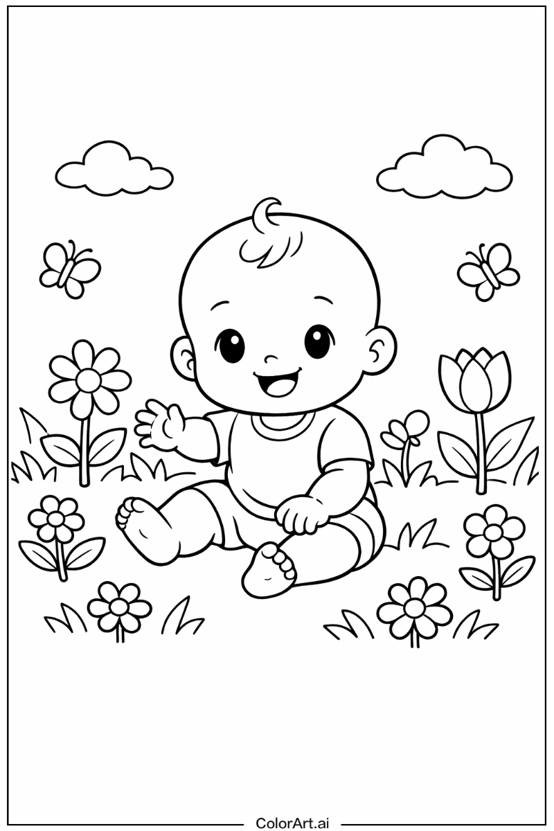 baby in a Garden 3