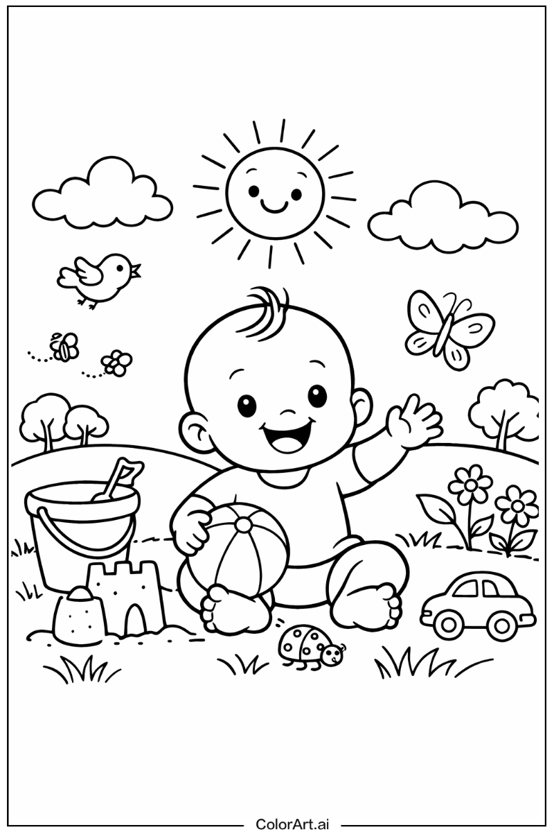 baby Playing Outside 3