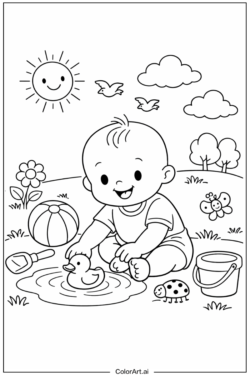 baby Playing Outside 4