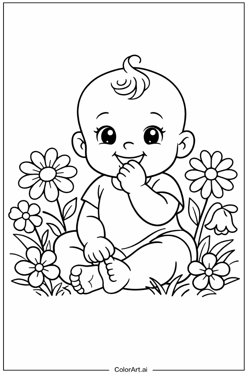 baby with Flowers 4