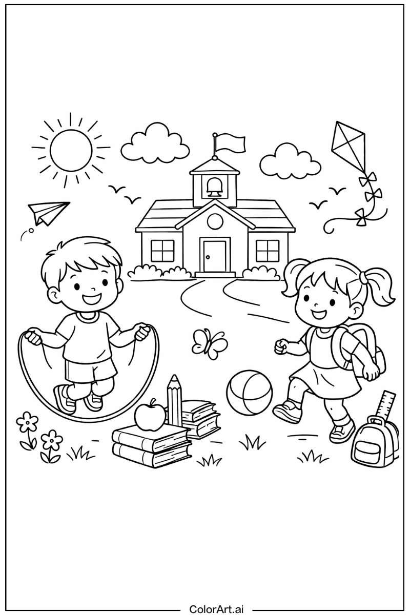 back to school Playing Outside 2