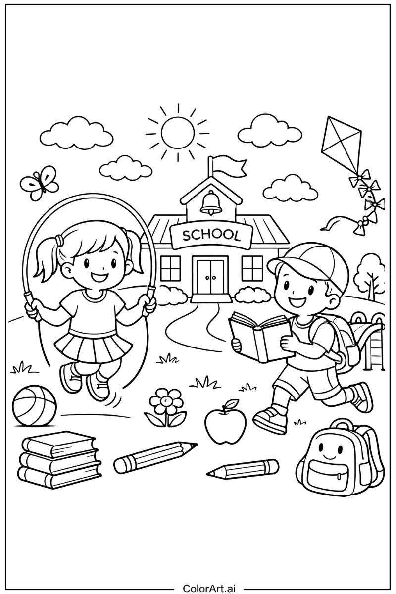 back to school Playing Outside 1