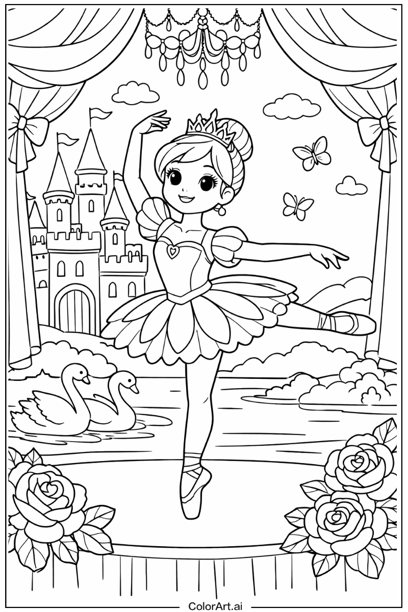 Ballet princess Ballerina Scene