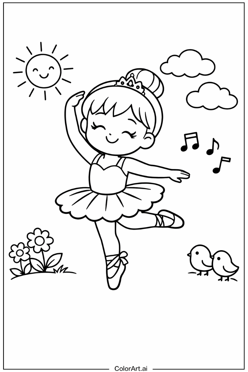 ballerina Playing Outside 2