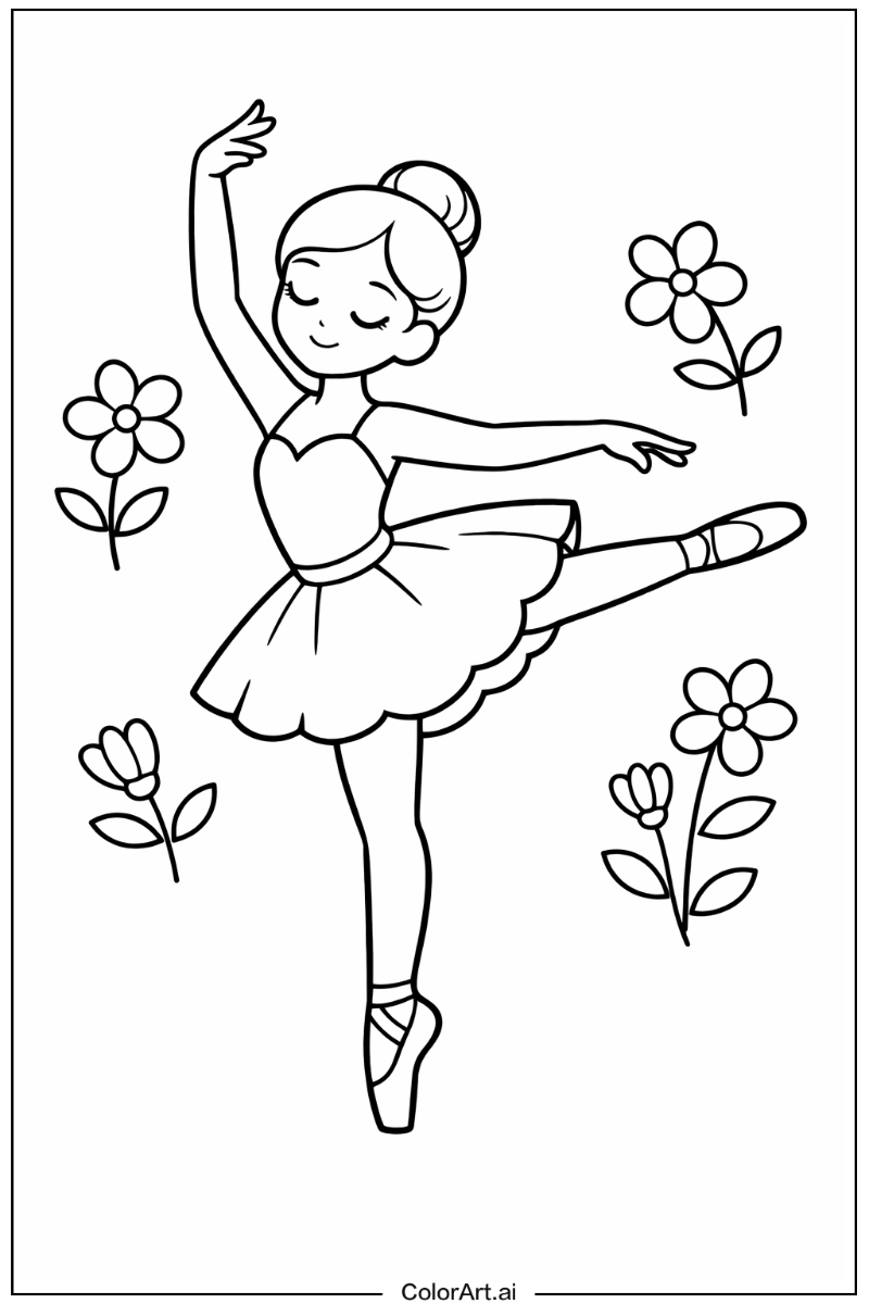 ballerina with Flowers 2