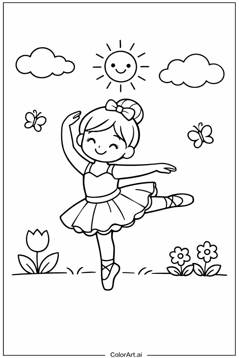 ballerina Playing Outside 3