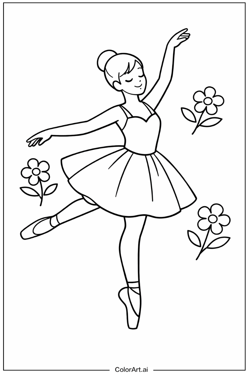 ballerina with Flowers 3