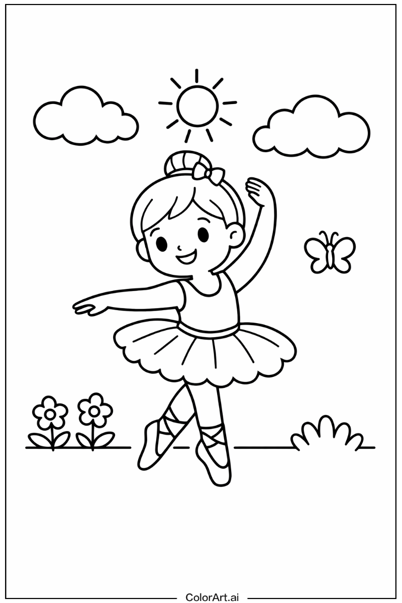 ballerina Playing Outside 1