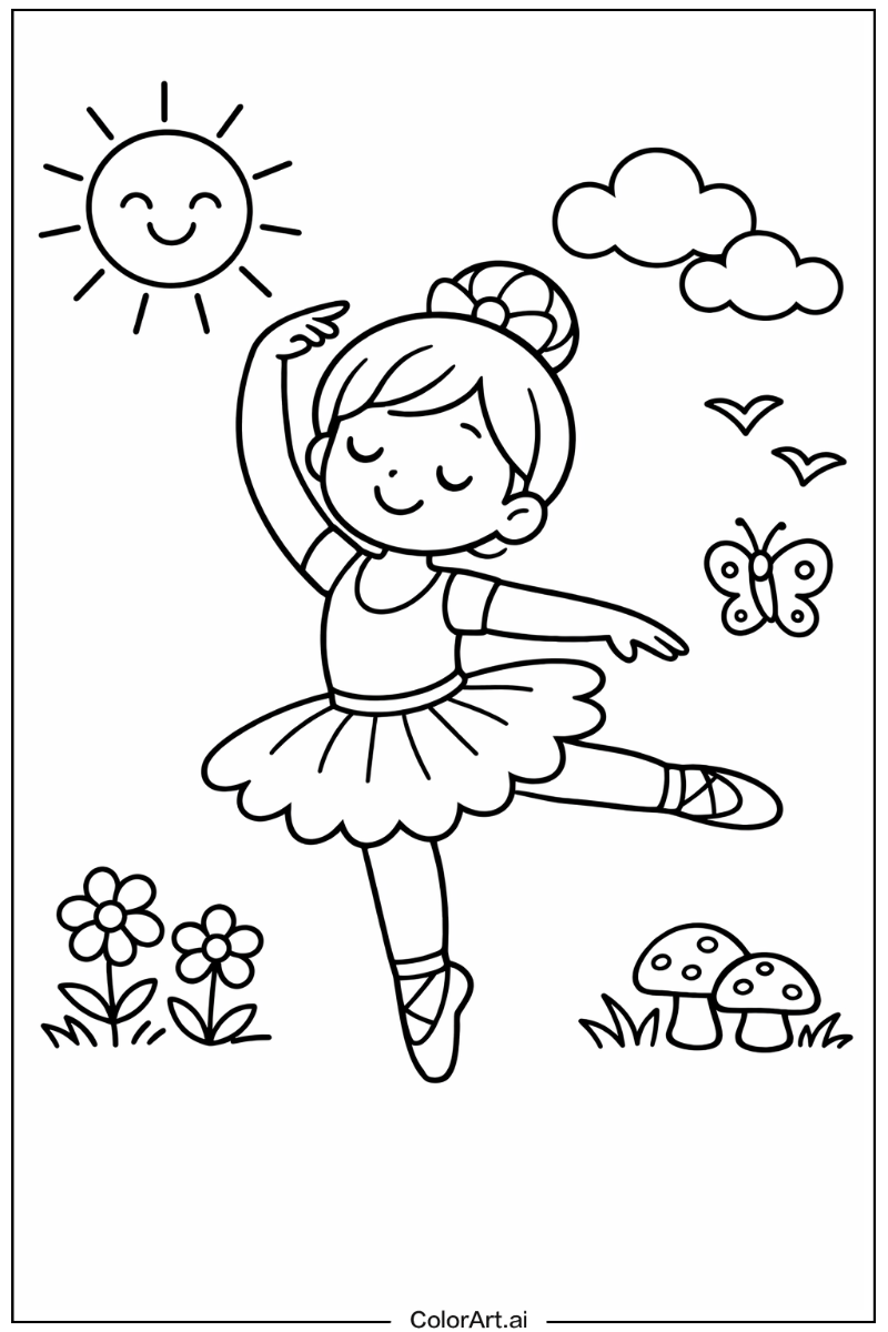 ballerina Playing Outside 4