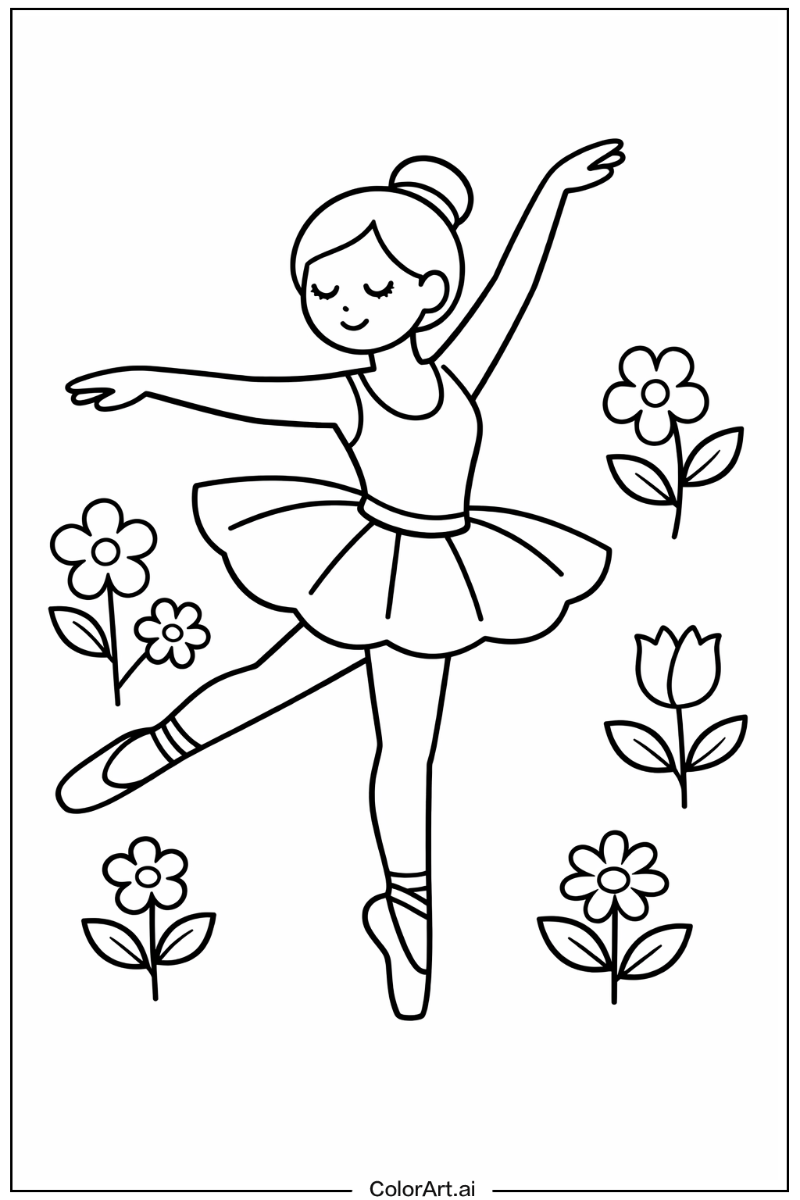ballerina with Flowers 4
