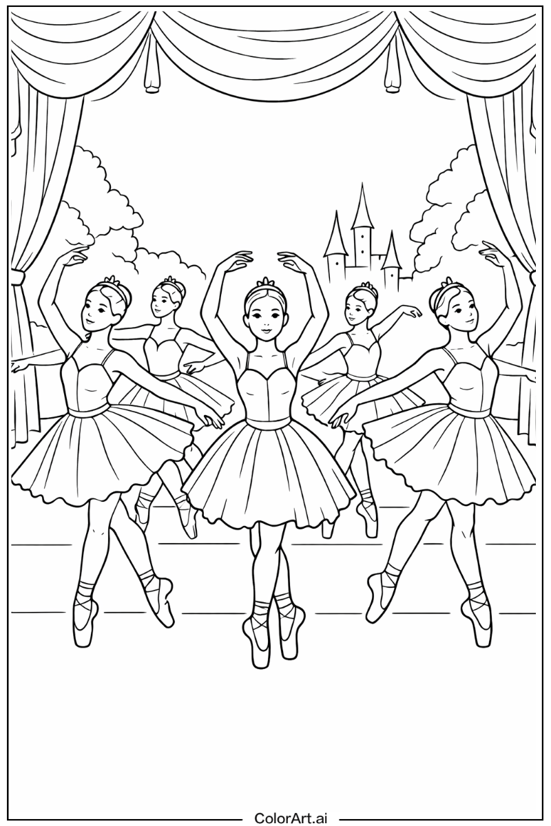 Ballerina with Corps de ballet Theme 3