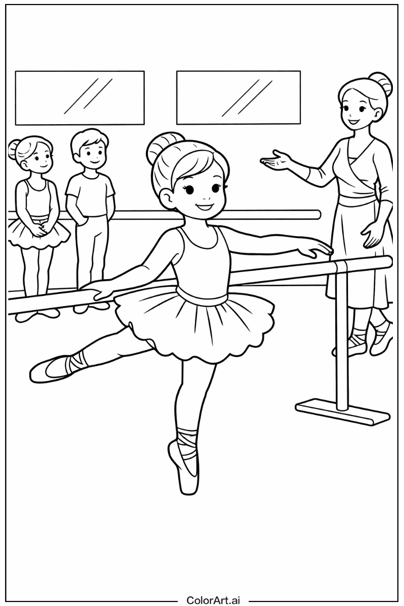 Ballerina with Ballet student Theme