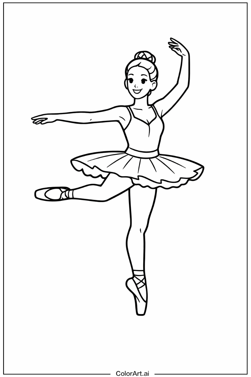 Ballet dancer with Fouetté turn Theme