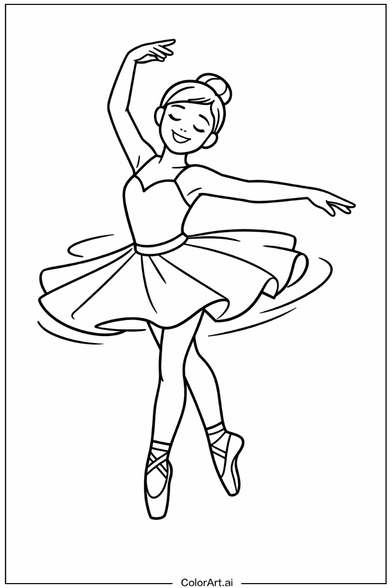Ballet dancer with Ballet spin Theme