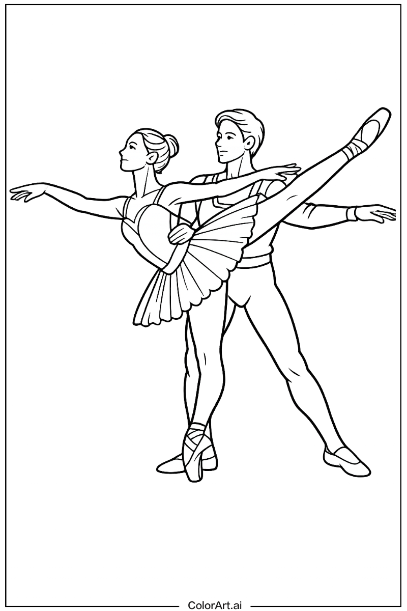 Ballet duet Ballet dancer Scene