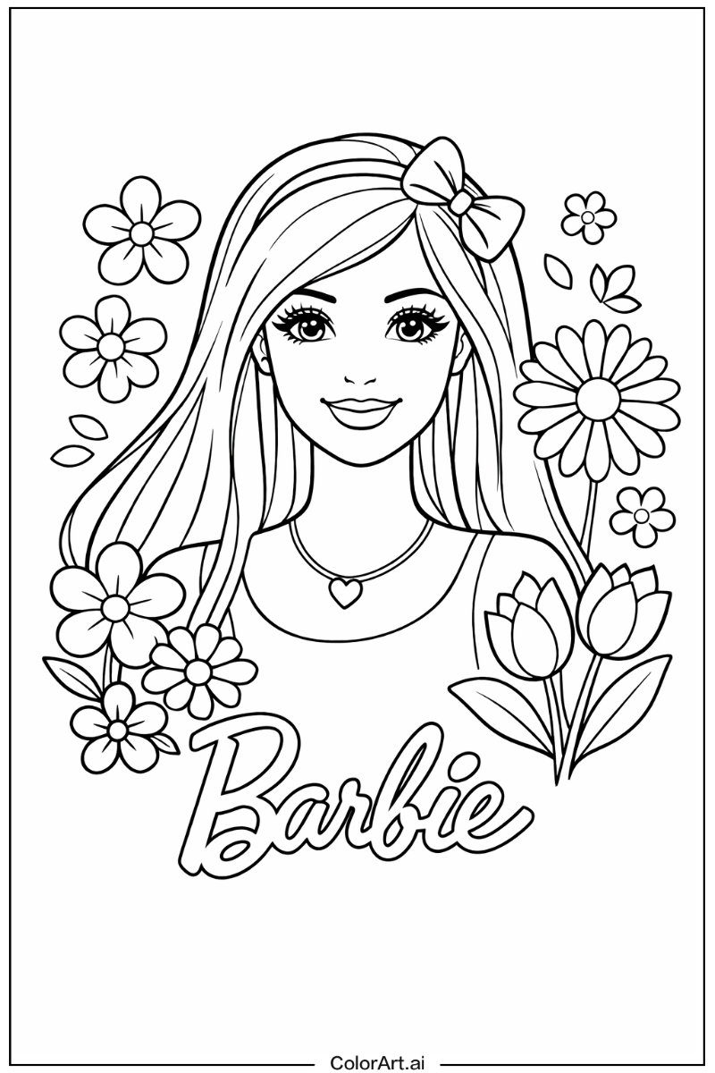 Barbie with Flowers 3