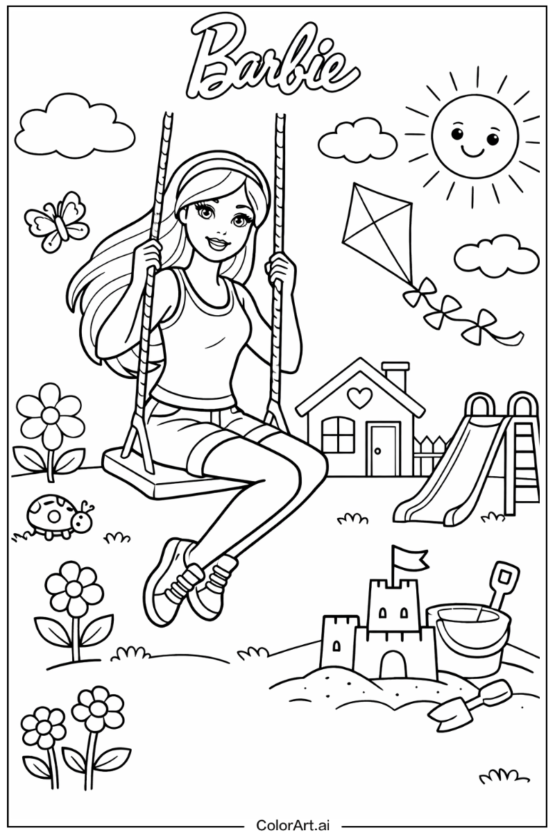 Barbie Playing Outside 4