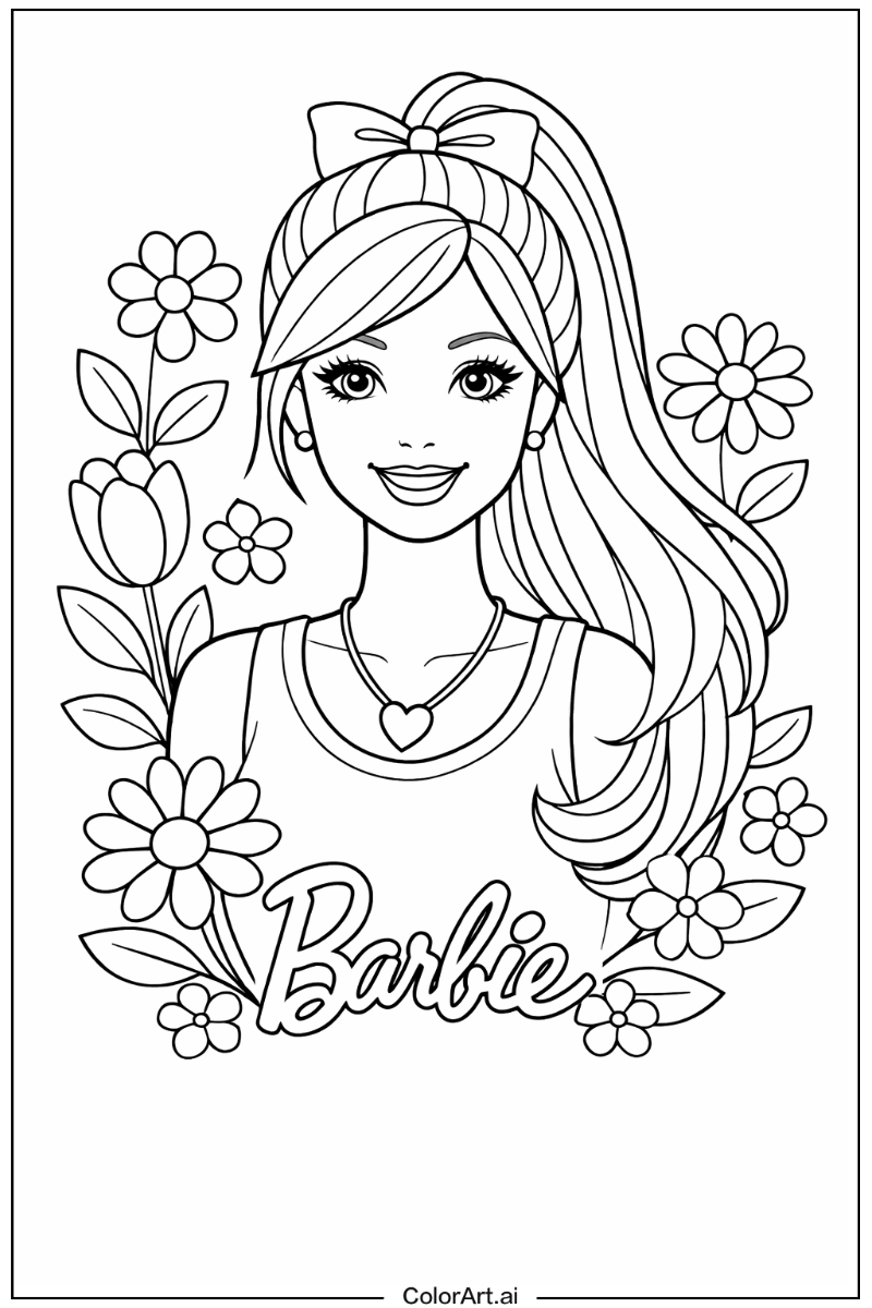 Barbie with Flowers 4