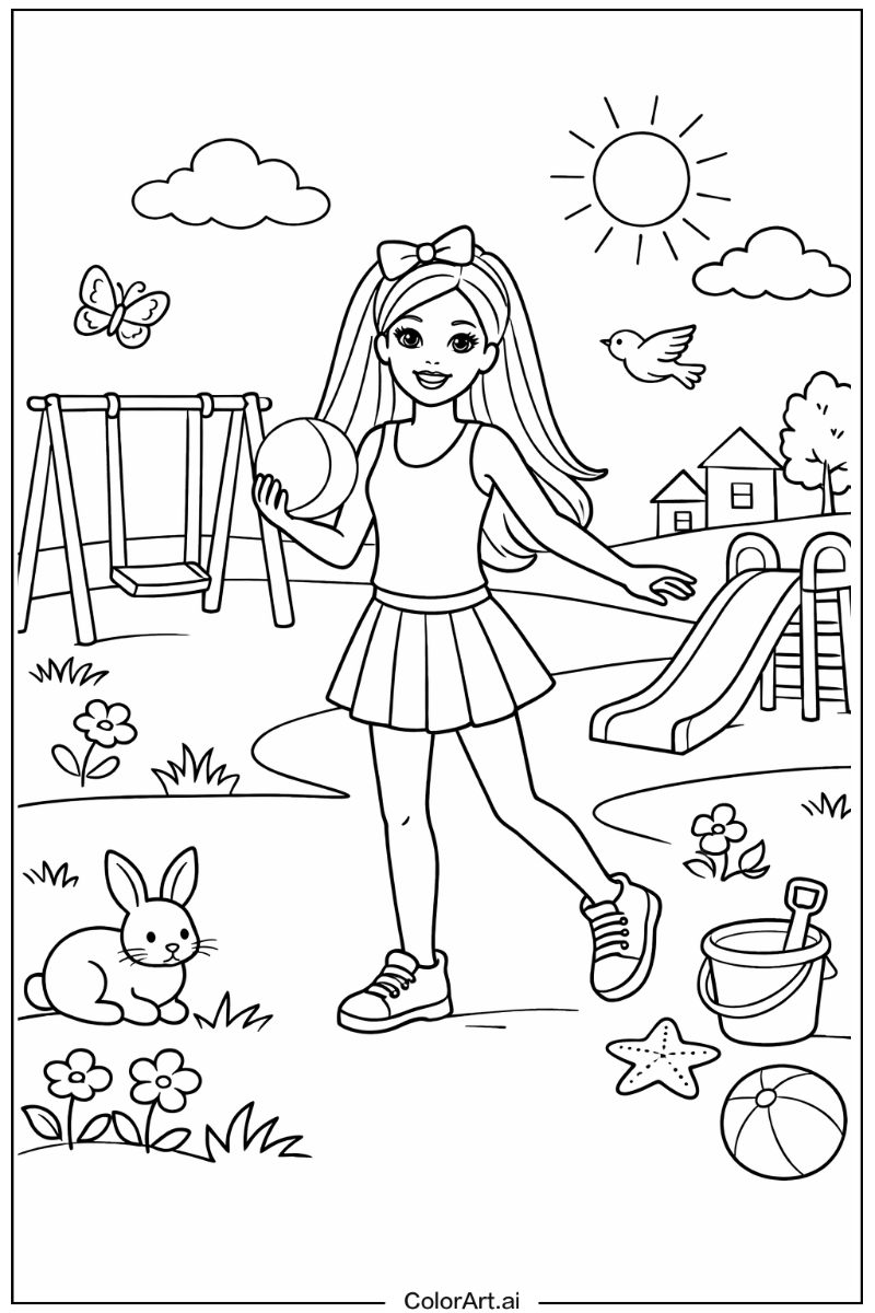 Barbie Playing Outside 5