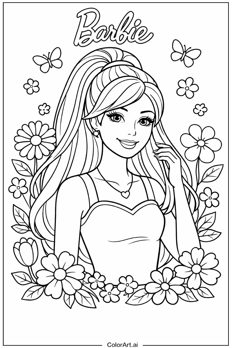 Barbie with Flowers 5