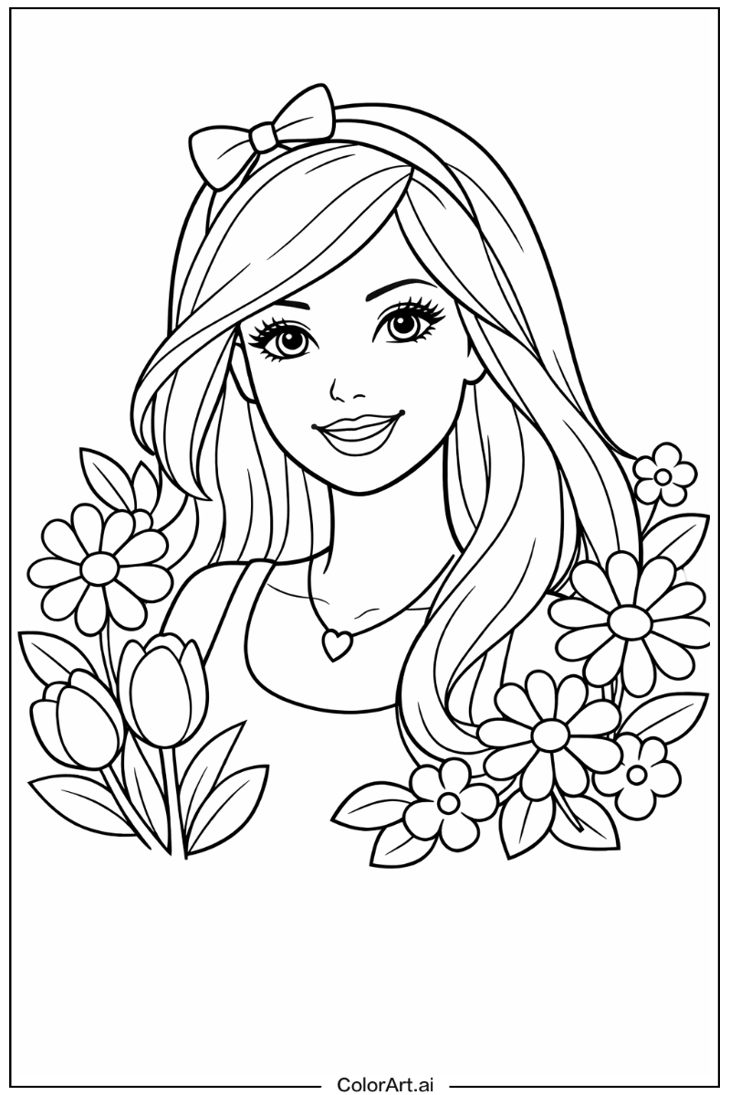 Barbie with Flowers 1