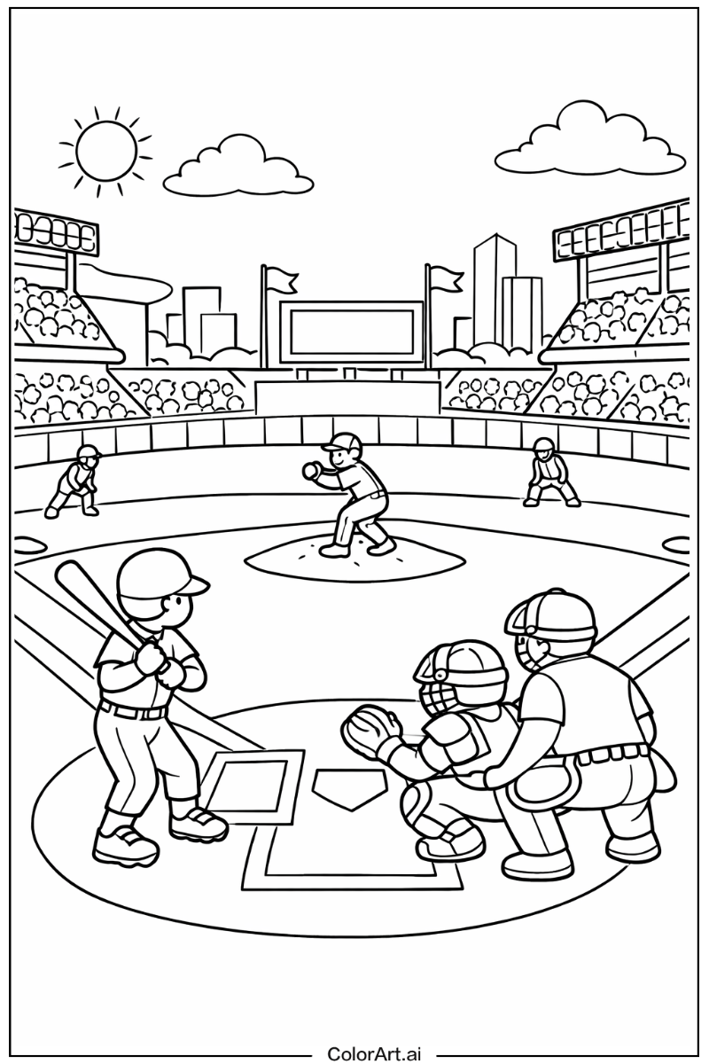 Baseball with Ballpark Theme