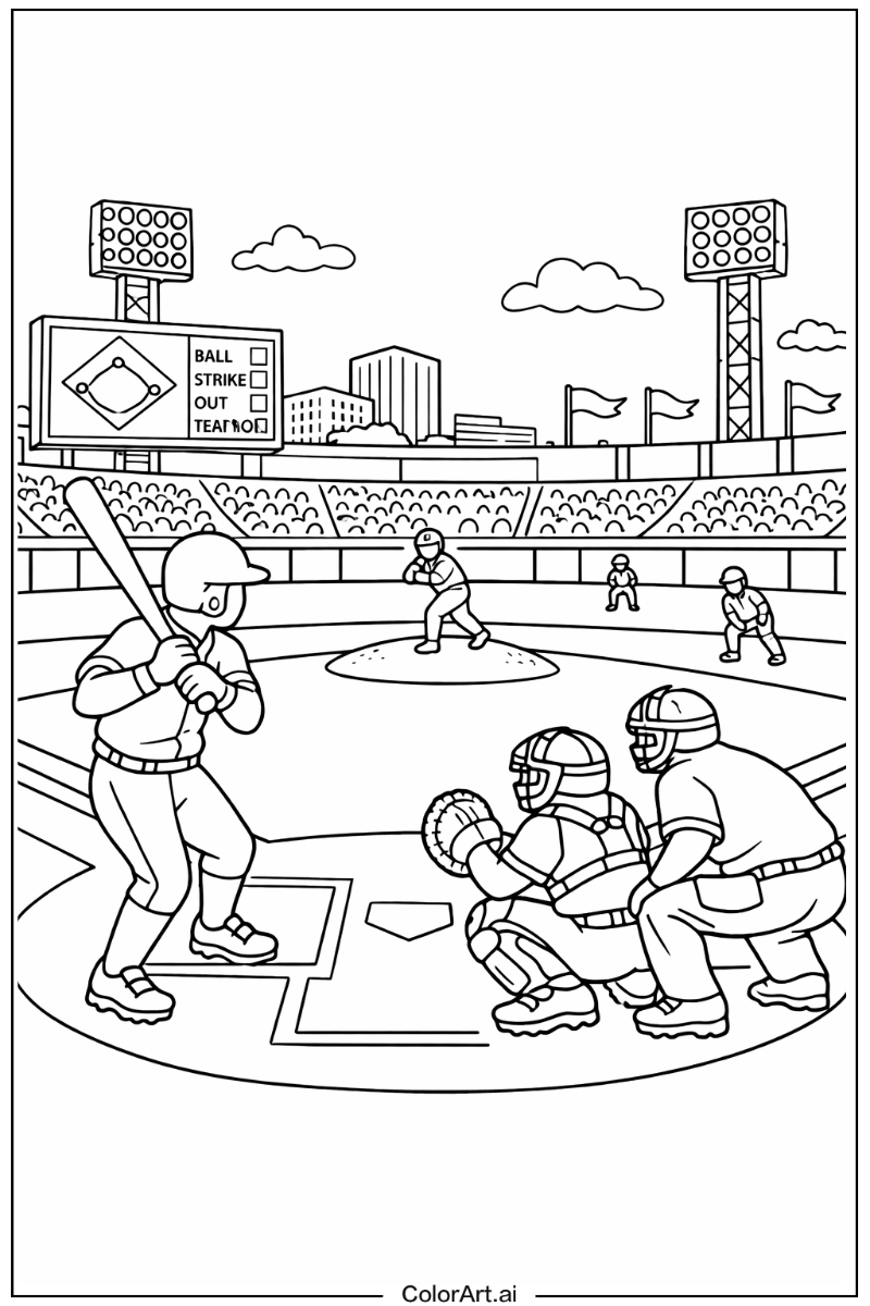 Baseball with Ballpark Theme