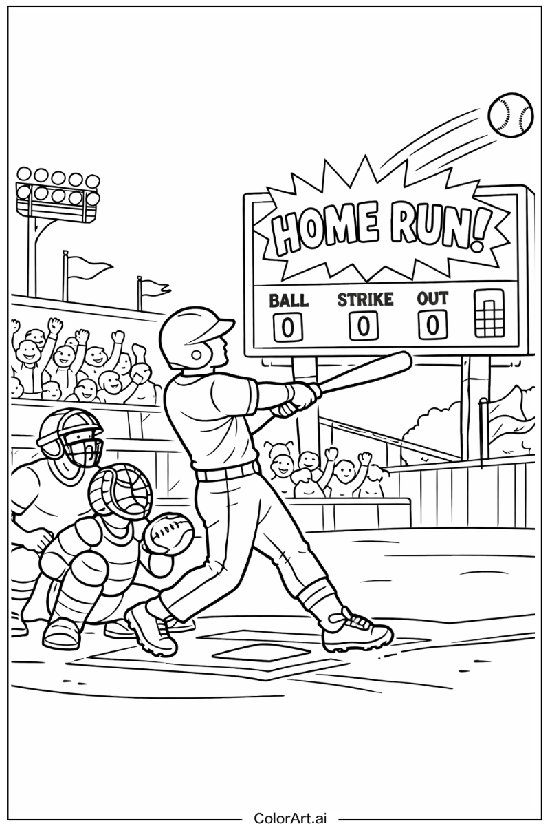 Home run Baseball Scene