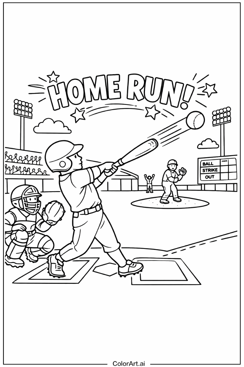Home run Baseball Scene