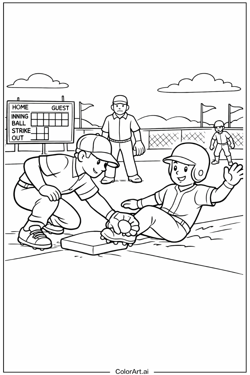 Baseball with Third base Theme